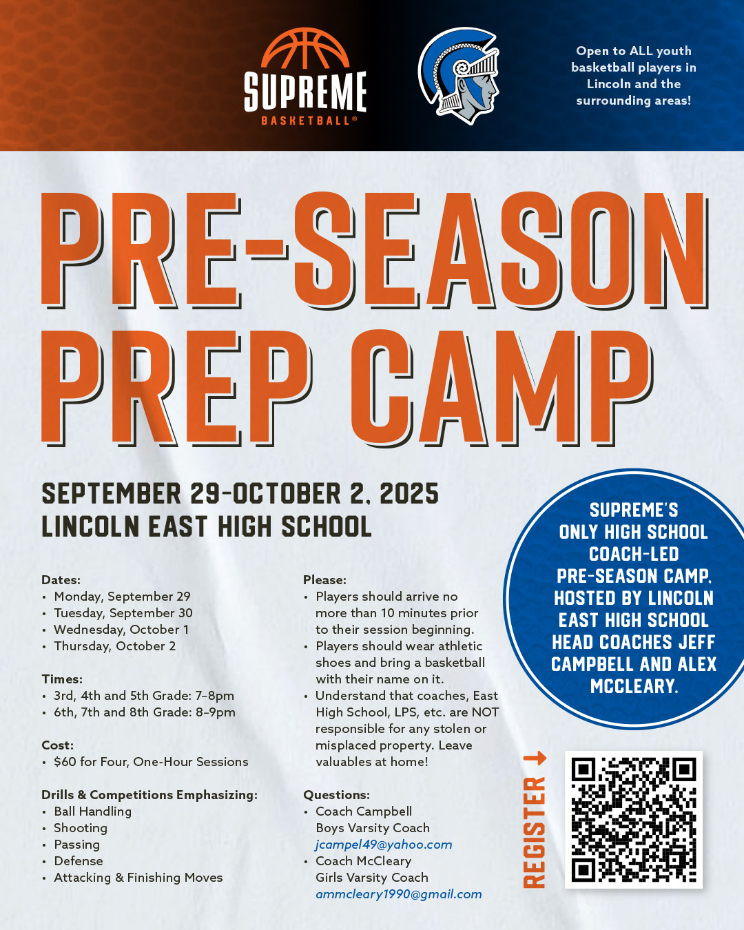 supreme pre-season prep camp